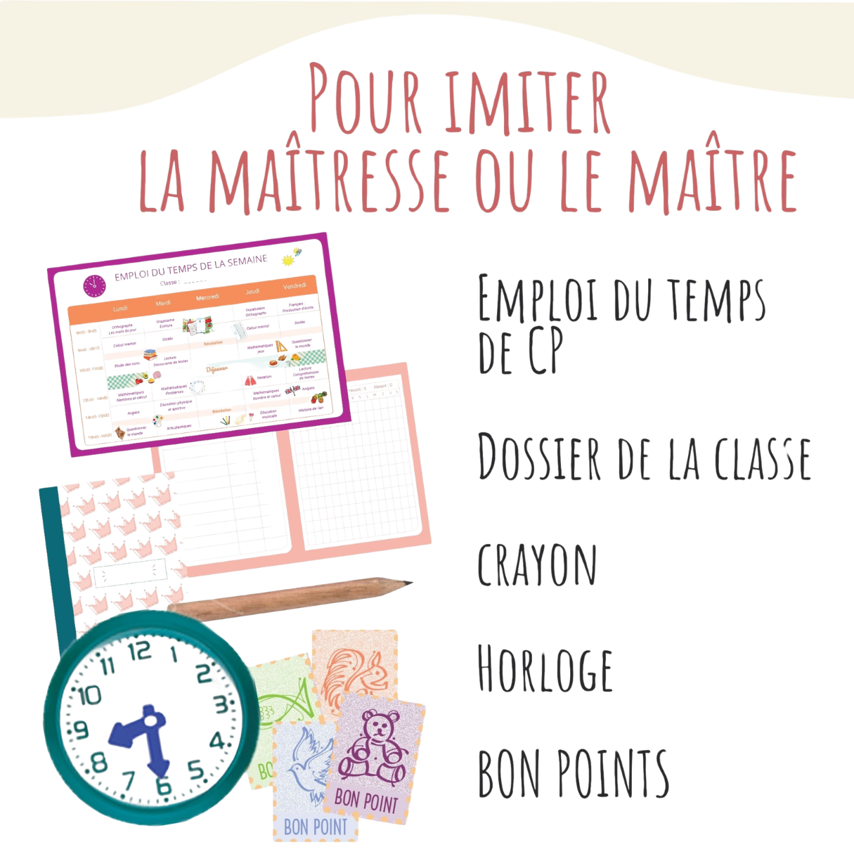 Amulette - KIT CP-CE1 Si j'étais la maîtresse