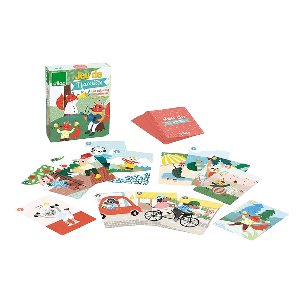 Boîte de jeu de cartes traditionnel d'observation et de mémoire pour enfant - Vilac