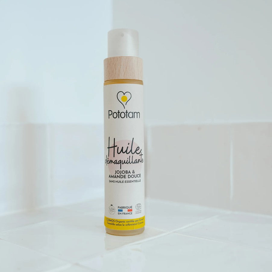 Pototam - Huile Démaquillante Jojoba et Amande douce 100 ml