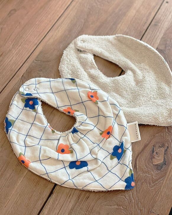 Milinane - Lot de 2 bavoirs Bandana MAEL