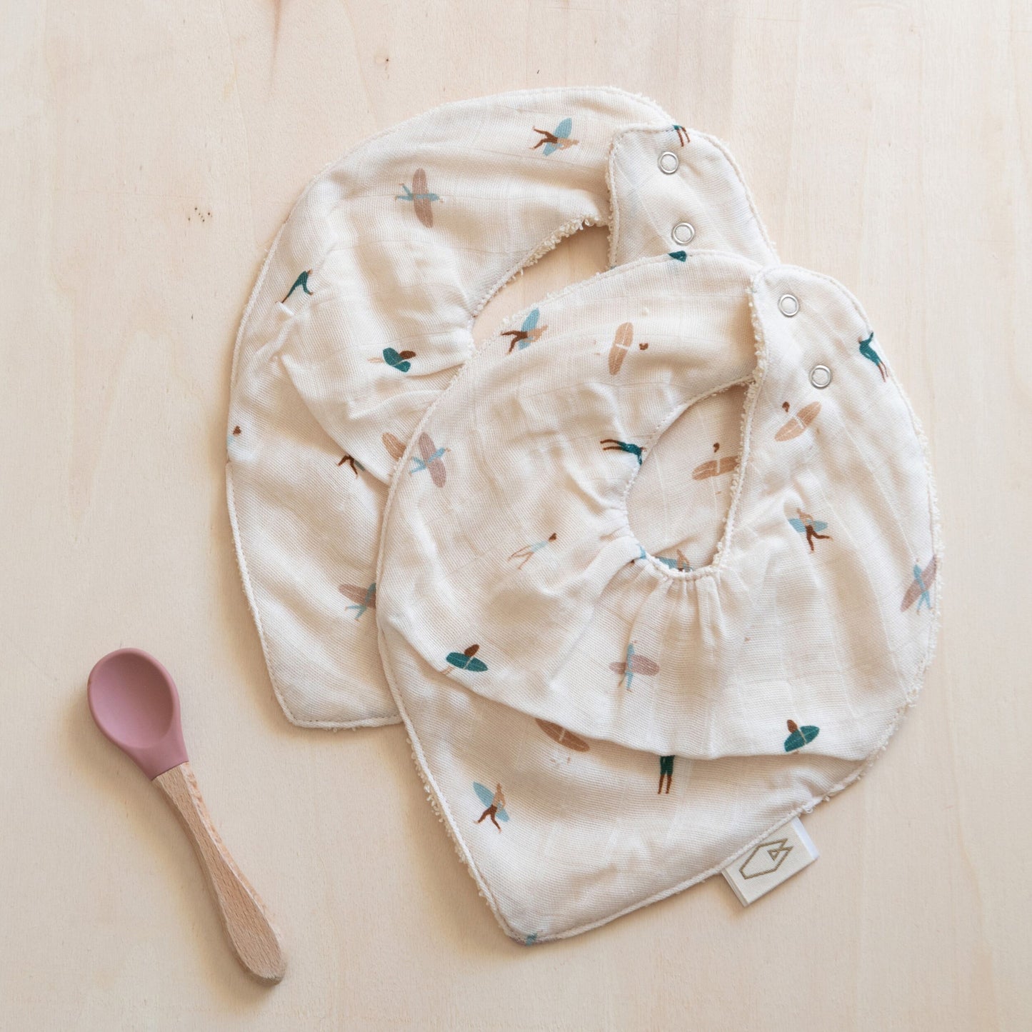 Milinane - Lot de 2 bavoirs Bandana MAEL