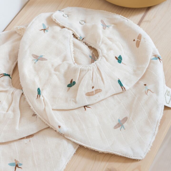 Milinane - Lot de 2 bavoirs Bandana MAEL