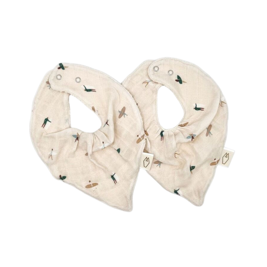 Milinane - Lot de 2 bavoirs Bandana MAEL