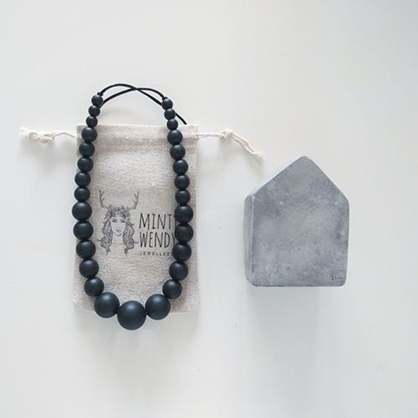 Mintywendy - Collier d’allaitement Colomba perles rondes