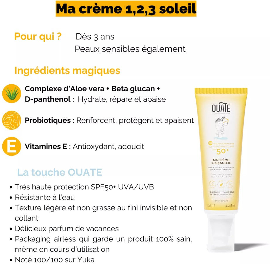 Ouate - Ma crème 1,2,3 soleil