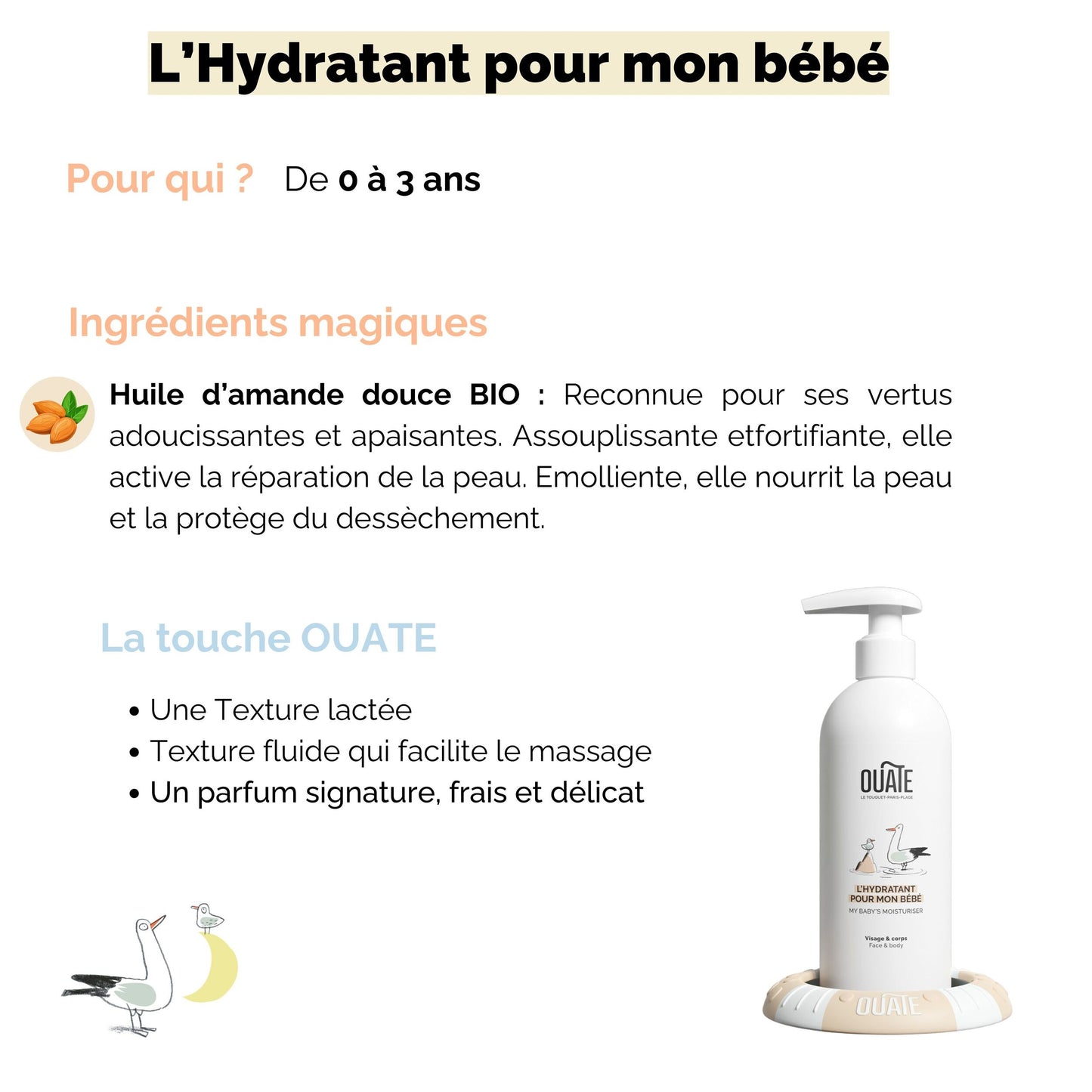 Ouate - L'hydratant pour mon bébé 300ml