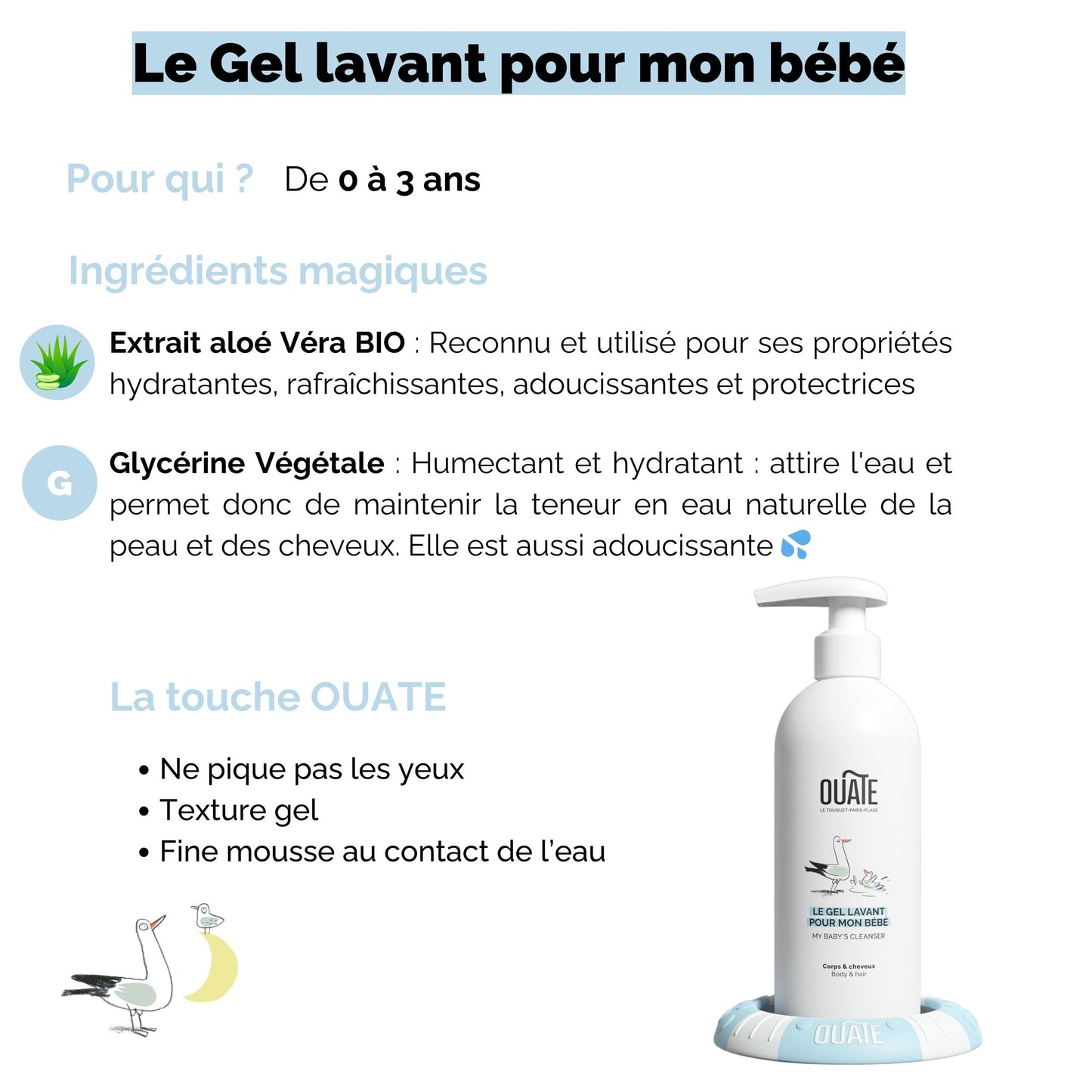 Ouate - Le gel lavant pour mon bébé 300ml