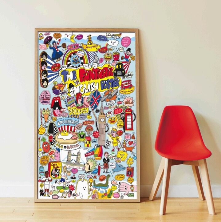 Poppik - Poster en stickers l’anglais 7 ans et +