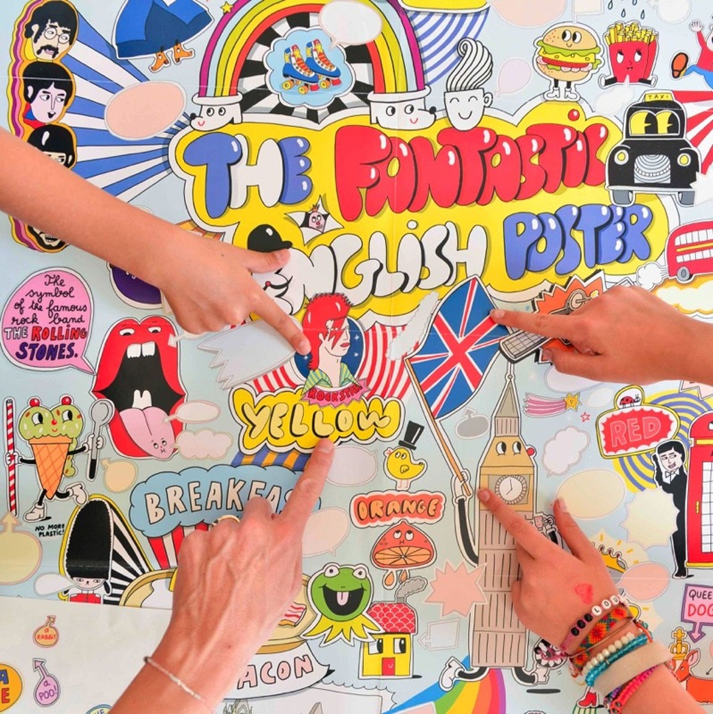 Poppik - Poster en stickers l’anglais 7 ans et +