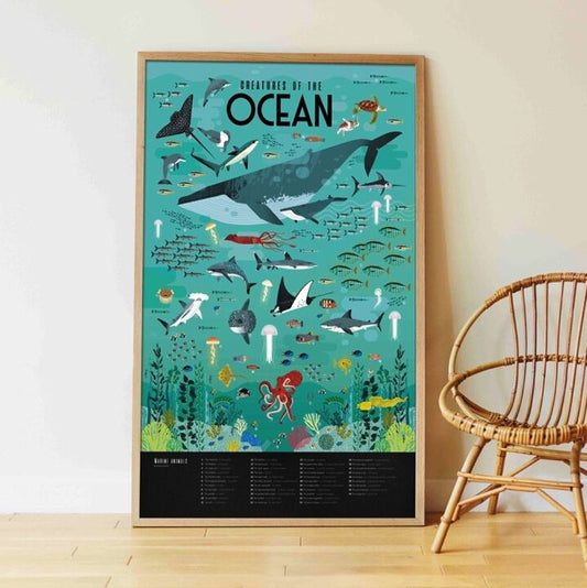 Poppik - Poster en stickers océans 6 ans et +
