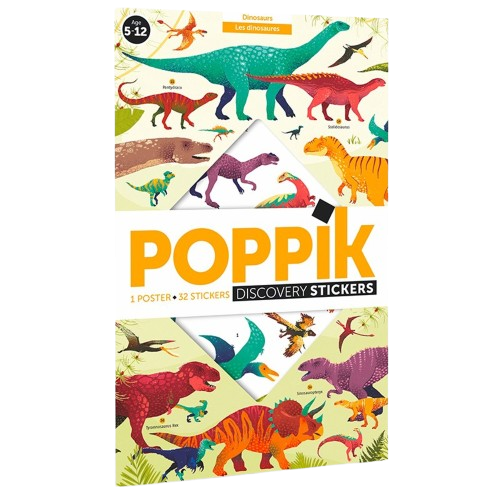 Poppik - Poster en stickers dinosaures 5 ans et +