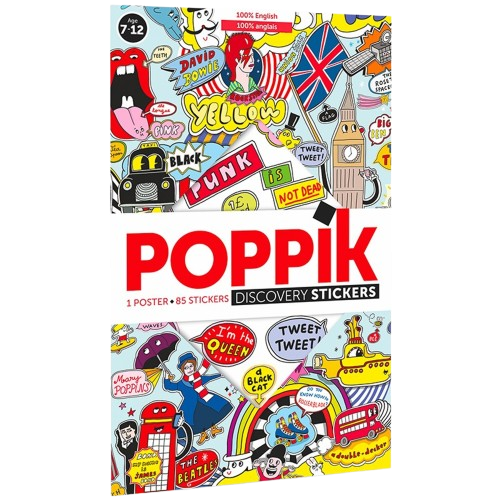 Poppik - Poster en stickers l’anglais 7 ans et +