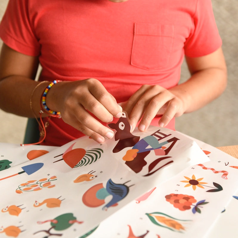 Poppik - Poster en stickers la ferme 3 ans et +