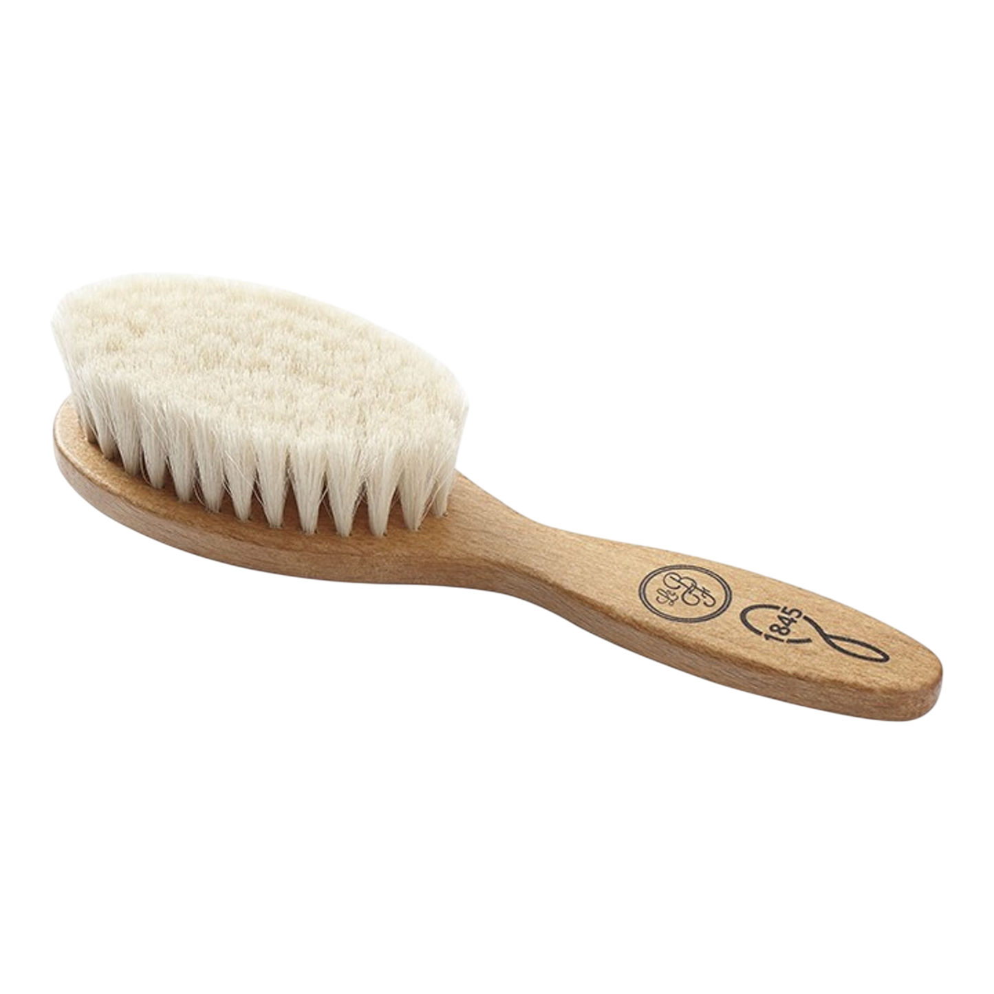 Brosse à cheveux pour bébé en bois de hêtre et soie de chèvre naturelle - Le Biberon Français