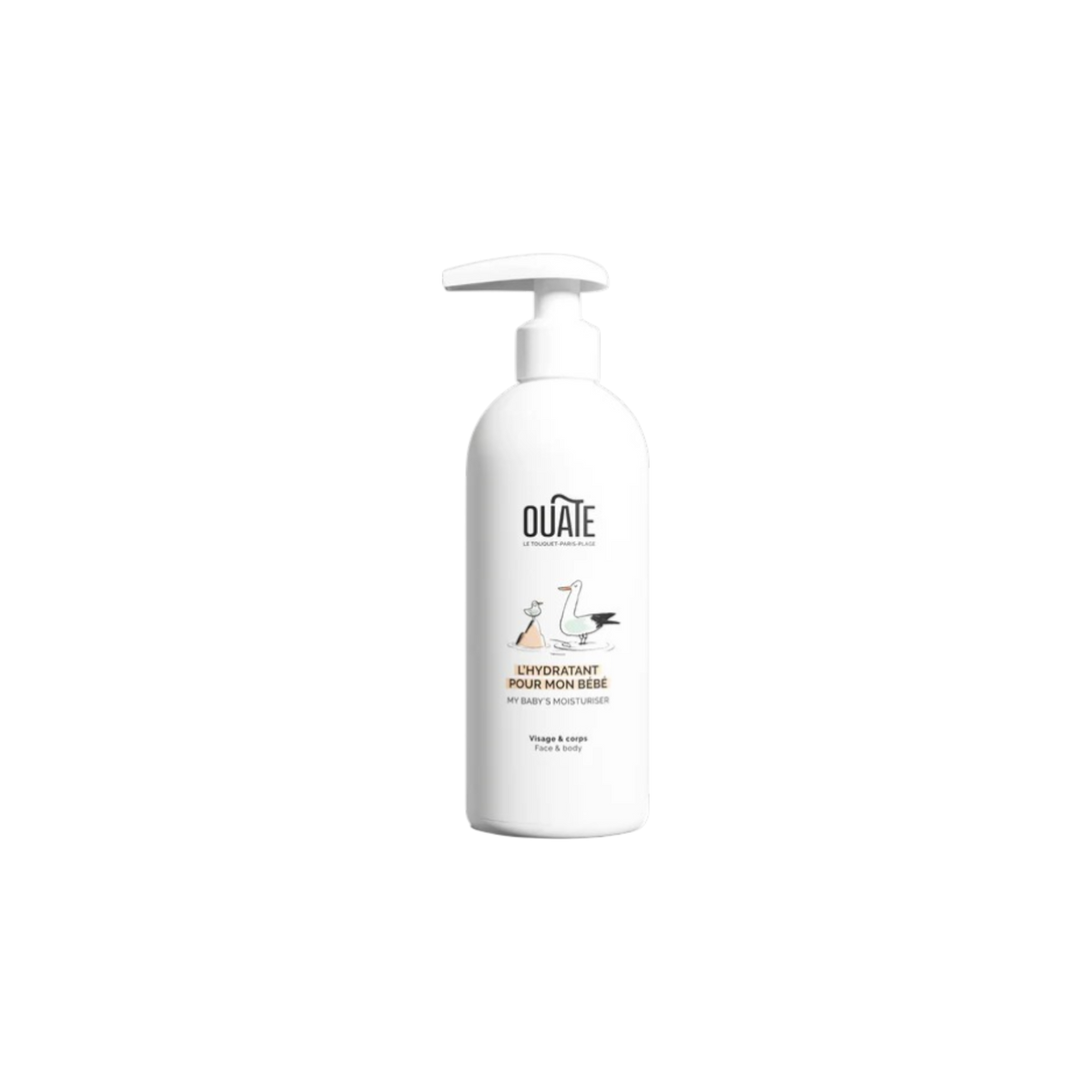Flacon pompe de crème hydratante douce visage et corps pour mon bébé 300ml - Ouate