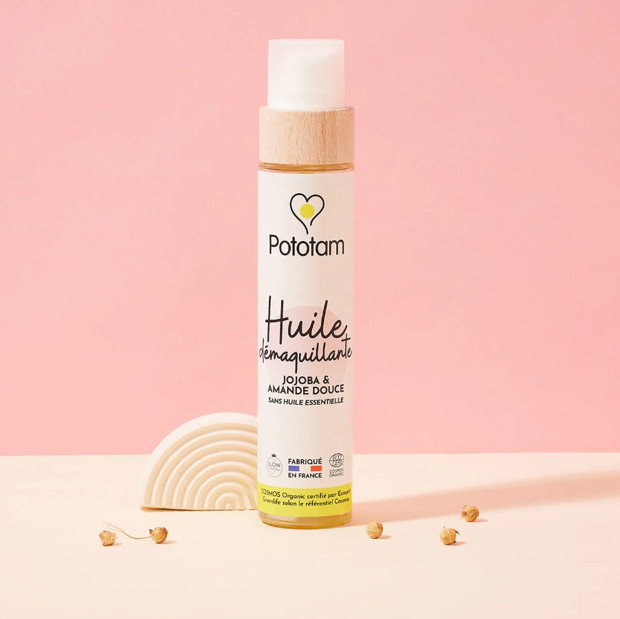 Huile démaquillante naturelle et bio Pototam au jojoba et amande douce 100ml