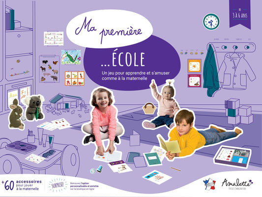 Coffret de jeu d'imitation Ma première école pour enfants de 3 à 6 ans - Amulette