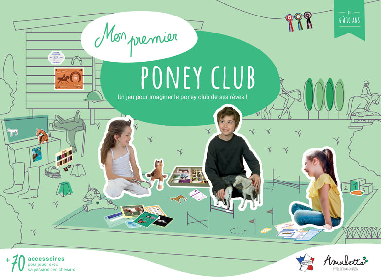 Boîte du jeu d'imitation Mon premier Poney Club avec accessoires de centre équestre - Amulette