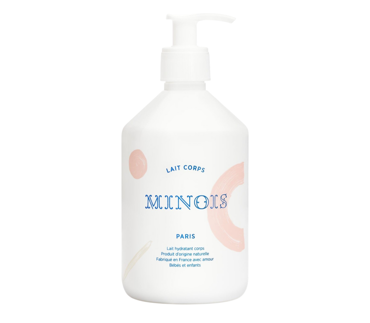 Grand flacon pompe de lait hydratant pour le corps bébé 500ml - Minois Paris