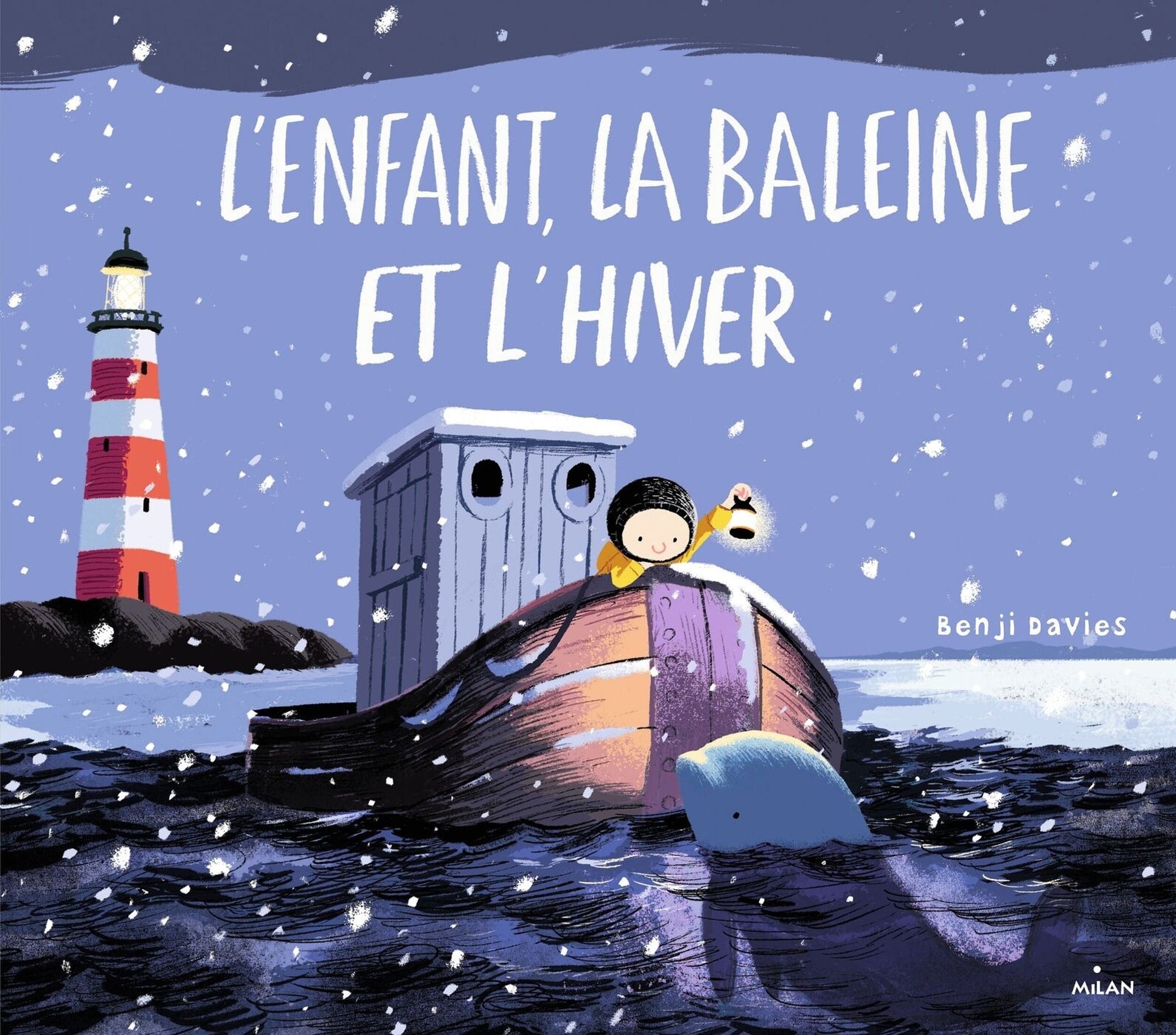 Album jeunesse L'enfant, la baleine et l'hiver illustré par Benji Davies - Éditions Milan