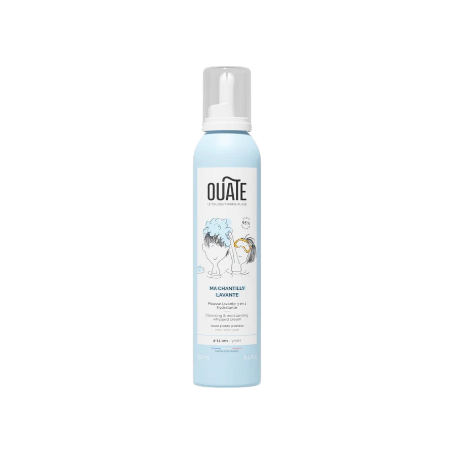 Flacon pompe de gel nettoyant 2-en-1 corps et cheveux pour enfant - Ouate