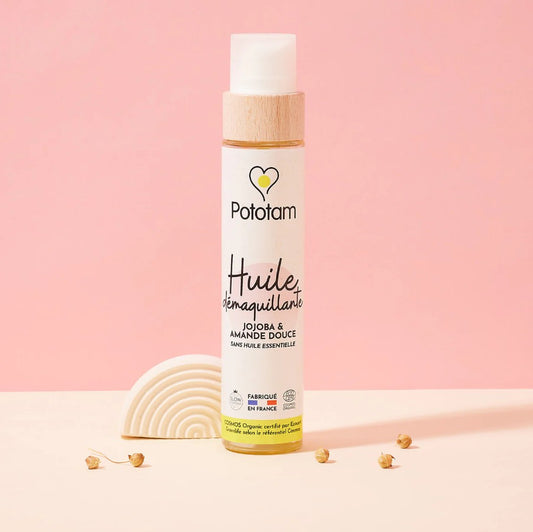Pototam - Huile Démaquillante Jojoba et Amande douce 100 ml