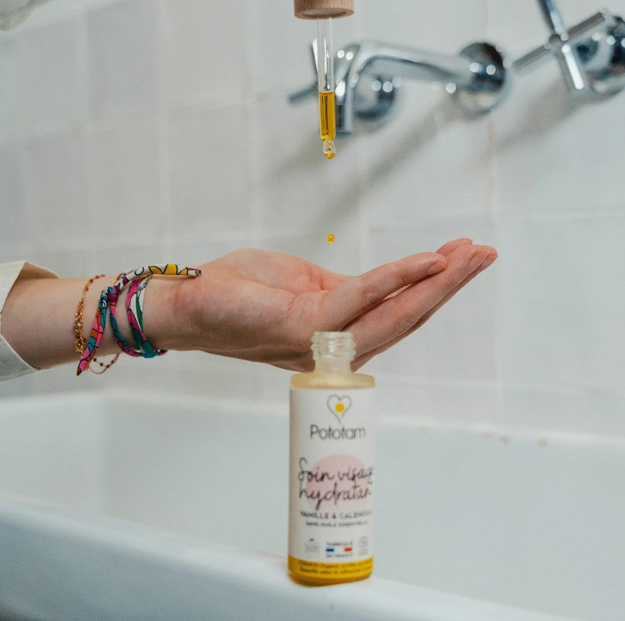 Pototam - Soin Hydratant Visage Vanille et Calendula 30 ml