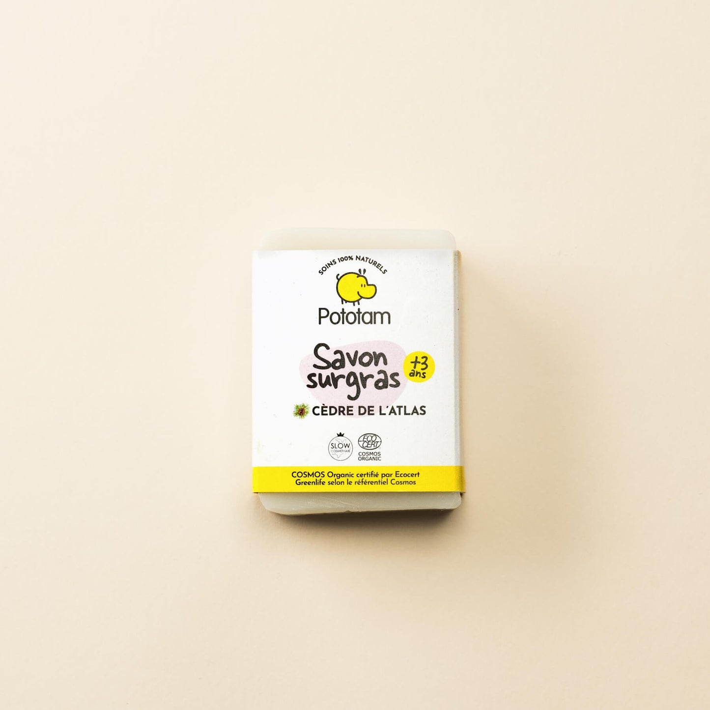 Savon solide surgras bio au Cèdre de l'Atlas saponifié à froid - Pototam