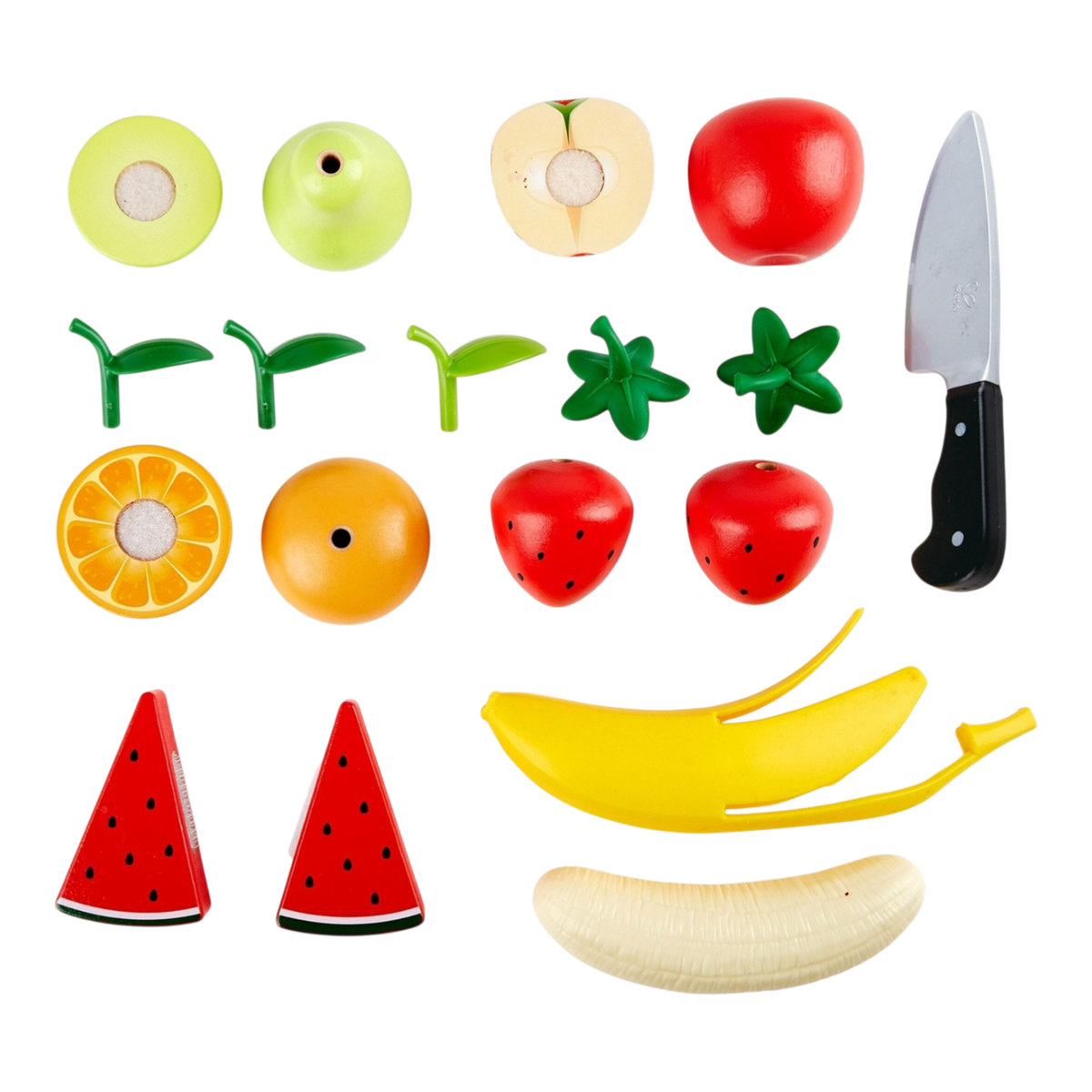 Jeu de dinette en bois : set de fruits frais à découper avec couteau - Hape