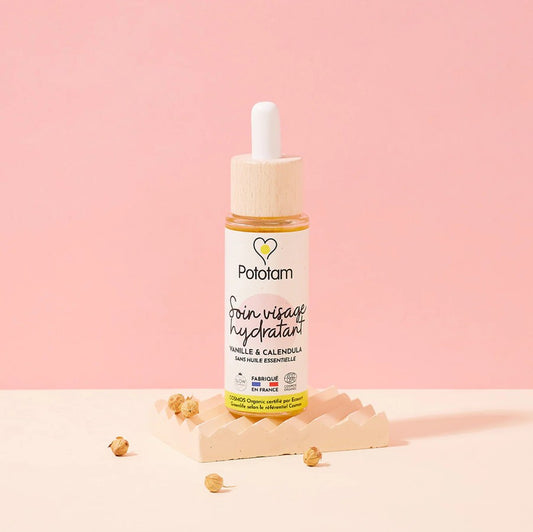 Soin hydratant visage bio Pototam à la vanille et au calendula 30ml