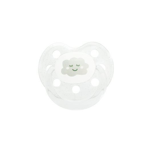 Sucette physiologique nuage en silicone médical pour nourrisson de 0 à 6 mois - Le Biberon Français